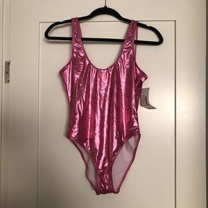 Pink Metallic Swimsuit